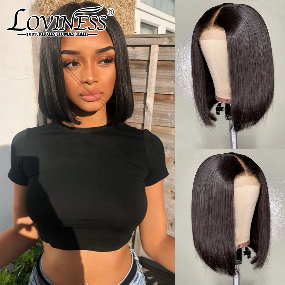 

Fashion Lace Front Bob Wig U part Short Cheap Human Hair Wig 180% Denstiy Closure 613 Honey Blonde Colored Frontal Wig For Women