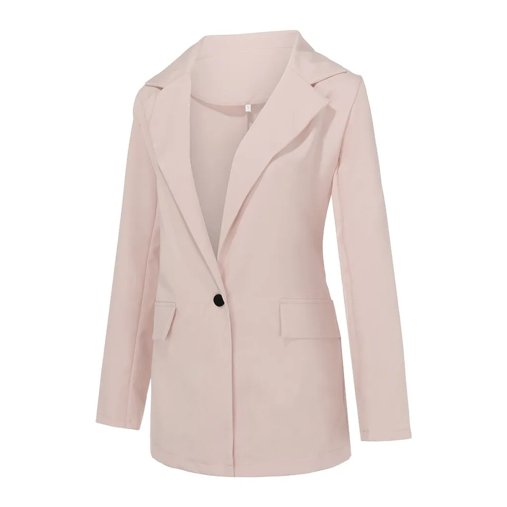 Winter Blazer Feminino Fashion Long Sleeve Women'S Jacket Single Button Ruched Famale Jaket Pocket Blazer Women Mujer Za