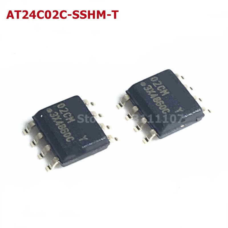 10 шт./лот AT24C02 AT24C02C-SSHM-T 02 см EEPROM 2 КБ SOP8 | Электронные компоненты и принадлежности