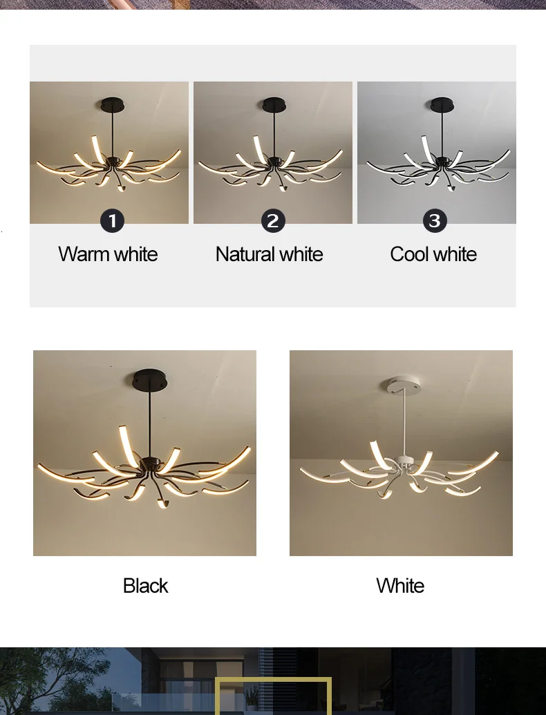 NEO Gleam Black/White/Gold Modern led Chandelier bedroom study Living Room Suspension luminaire Hanging Chandeliers Żyrandol dining light fixtures