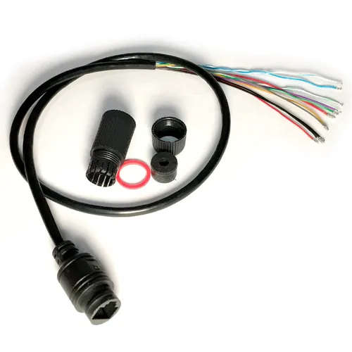 CCTV POE IP 네트워크 카메라 PCB 모듈 비디오 전원 케이블, 길이 60cm, RJ45 암 커넥터, 터미널 포함, 2 개 2