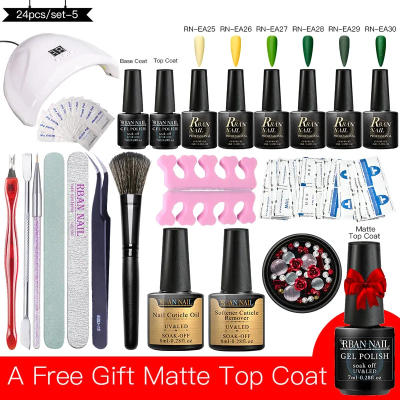 RBAN NAIL Soak Off Комплект гель-лаков для ногтей Sock Off чистый Цвет гель Магнитный Гель-лак «кошачий глаз» набор маникюрные инструменты для ногтей наборы - Цвет: ZH10517