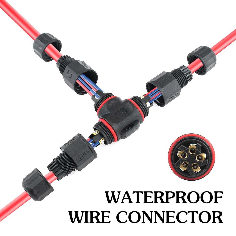 2 Pole Core Joint Outdoor IP68 Waterproof Electrical Cable Wire Connector UK 