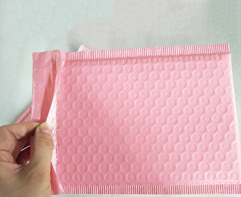 15x20+4cm 25pcs/lot Light pink Poly bubble Mailer envelopes padded Mailing Bag Self Sealing packaging bags