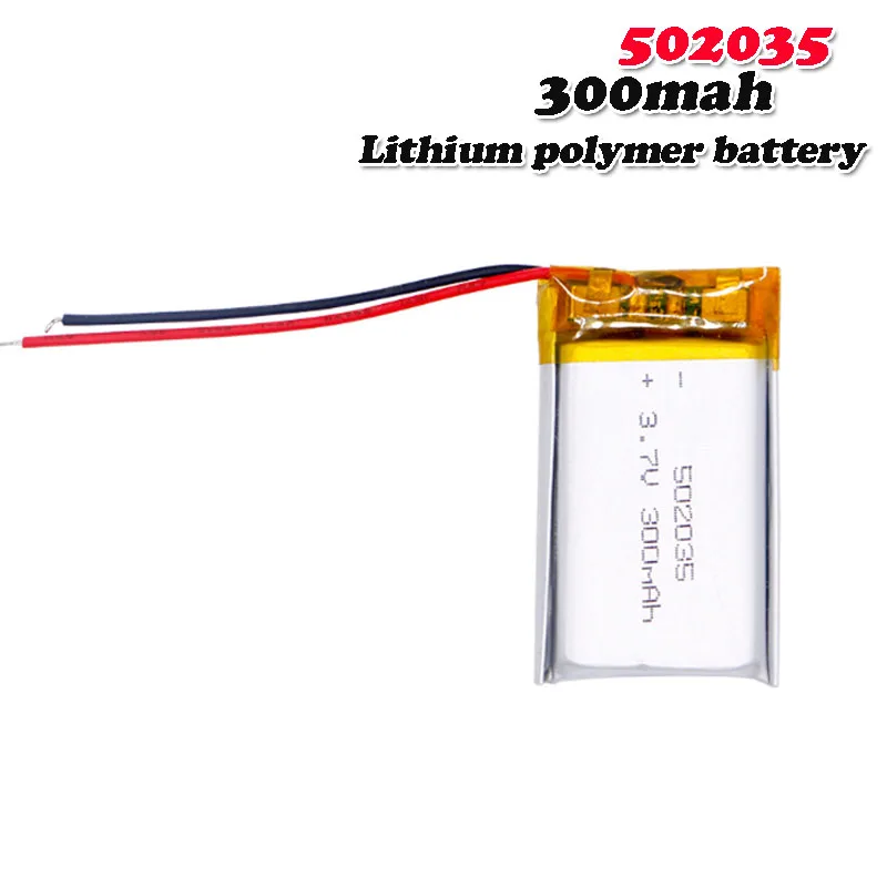 3 7 в 300 мАч 502035 Литий ионные перезаряжаемые батареи для MP3 GPS Mini 0801 Ambarella A2S60 Bluetooth