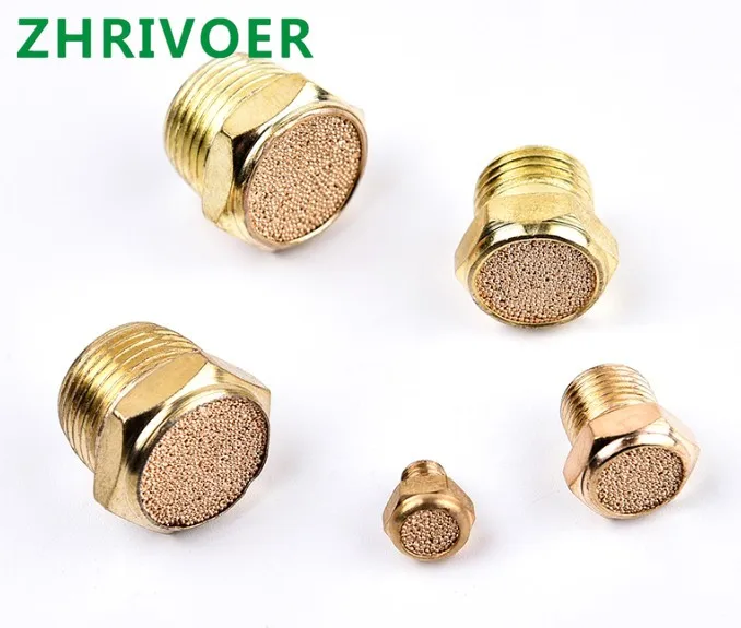 Для Соленоидный клапан фитинги глушитель выхлопа нить 1/8 &quot1/4&quot 3/8 &quot1/2&quot