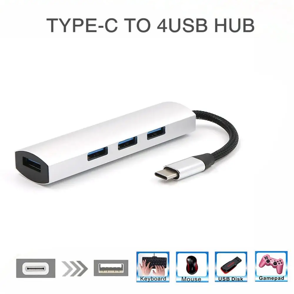 Usb type C концентратор type-C до 4 USB адаптер USB-C сплиттер OTG кабель Hab TF SD кардридер для Macbook PC компьютерные аксессуары