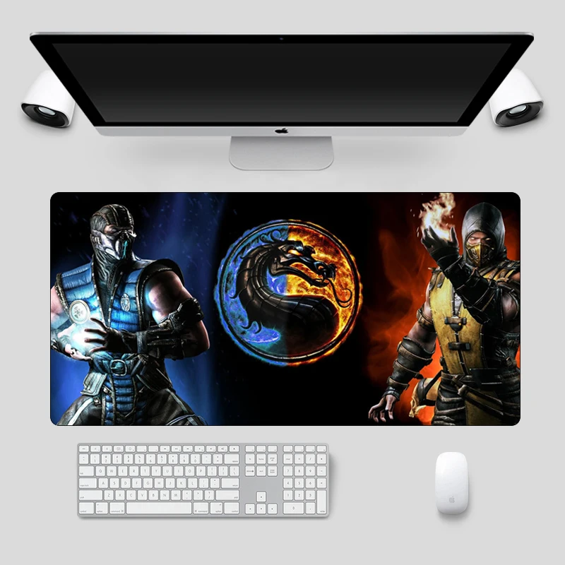 

Large 60x30cm Mortal Kombat Gaming Mouse pad Locking Edge Non-Skid Computer Gamer Laptop Keyboard pad Notebook Pc Accessories