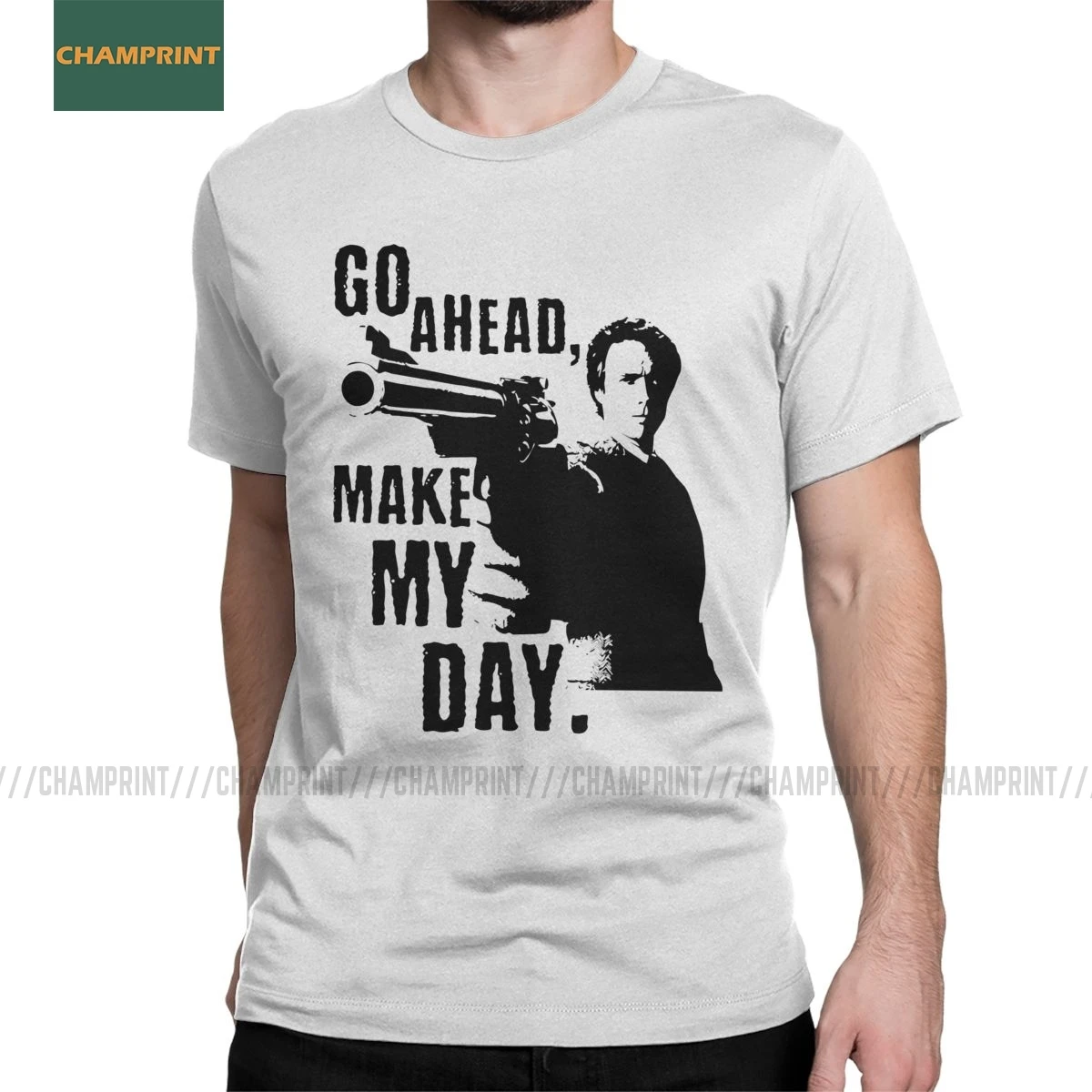 Go Ahead Make My Day Movie Sudden Impact Go Ahead Make My Day Dirty Harry T Shirt Men Clint Eastwood  Movie Hero Killer Cotton Tees Short Sleeve T Shirt|T-Shirts| - Aliexpress