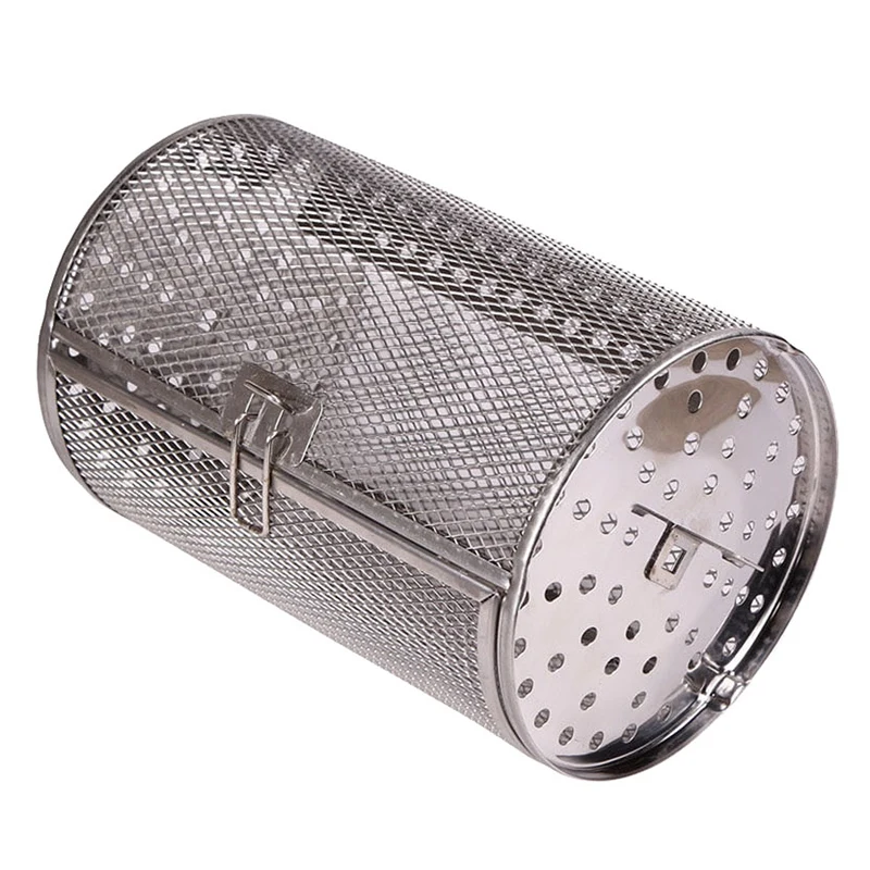 

12 x 18Cm Stainless Steel Oven Rotating Roasting Cage Roasted Coffee Beans Nuts Walnuts Roasted Cage