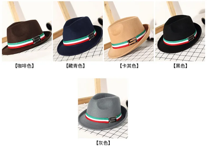 Фетровая шляпа для мужчин и женщин, имитация шерсти, зимние женские фетровые шляпы, Мужская модная черная джазовая шляпа, фетровая шляпа