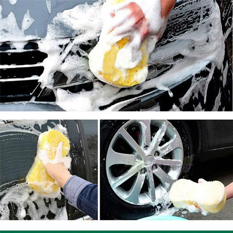 Большая компрессионная губка для мытья автомобиля, косметическая полирующая губка, вакуумная губка для мытья, скребок, инструмент для чистки автомобиля