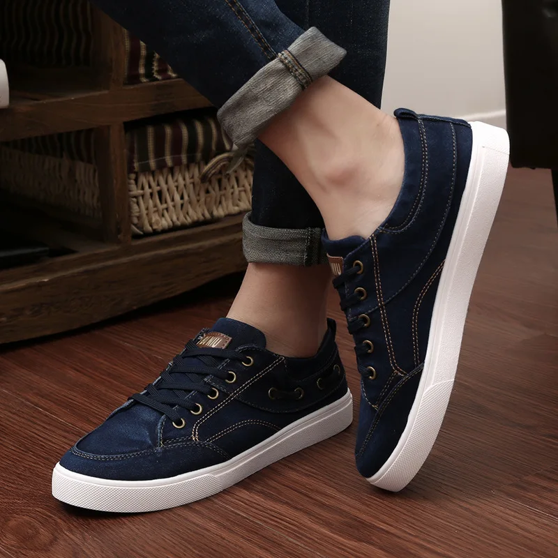 

Mature Casual Vulcanize Shoes for Men Lace-Up Sewing Canvas Flat Shoes Low Cut Spring Autumm Boys Classics Students Sneakers