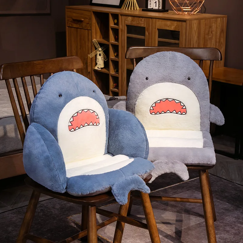 

Cute Cartoon Shark Pillow Toys Soft Animal Seat Cushion Stuffed Plush Sofa Indoor Floor Home Chair Decor Winter Children Gift