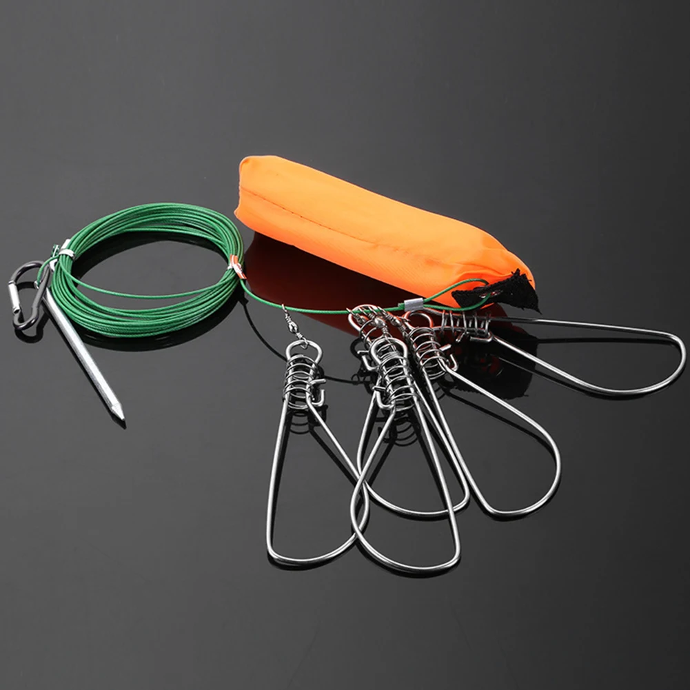 

Practical Durable Snaps Lock Fish Buckle Set Stainless Steel Tackle Rustproof Wire Rope Tool Live Outdoor Accessories Buoyancy
