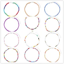 Цветной бисер чокер для женщин Модный богемный летний шикарный нагрудник Collier Femme раковина Каури ожерелье ювелирные подарки