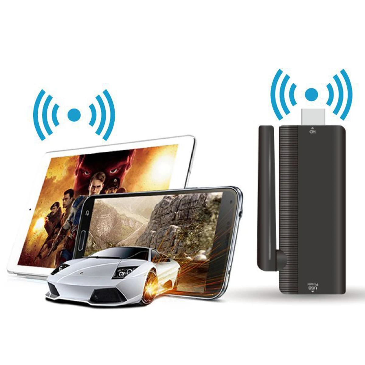 SOONHUA WiFi HDMI display Dongle Adapter tv Stick 1080P экранный зеркальный приемник с usb-кабелем и адаптером