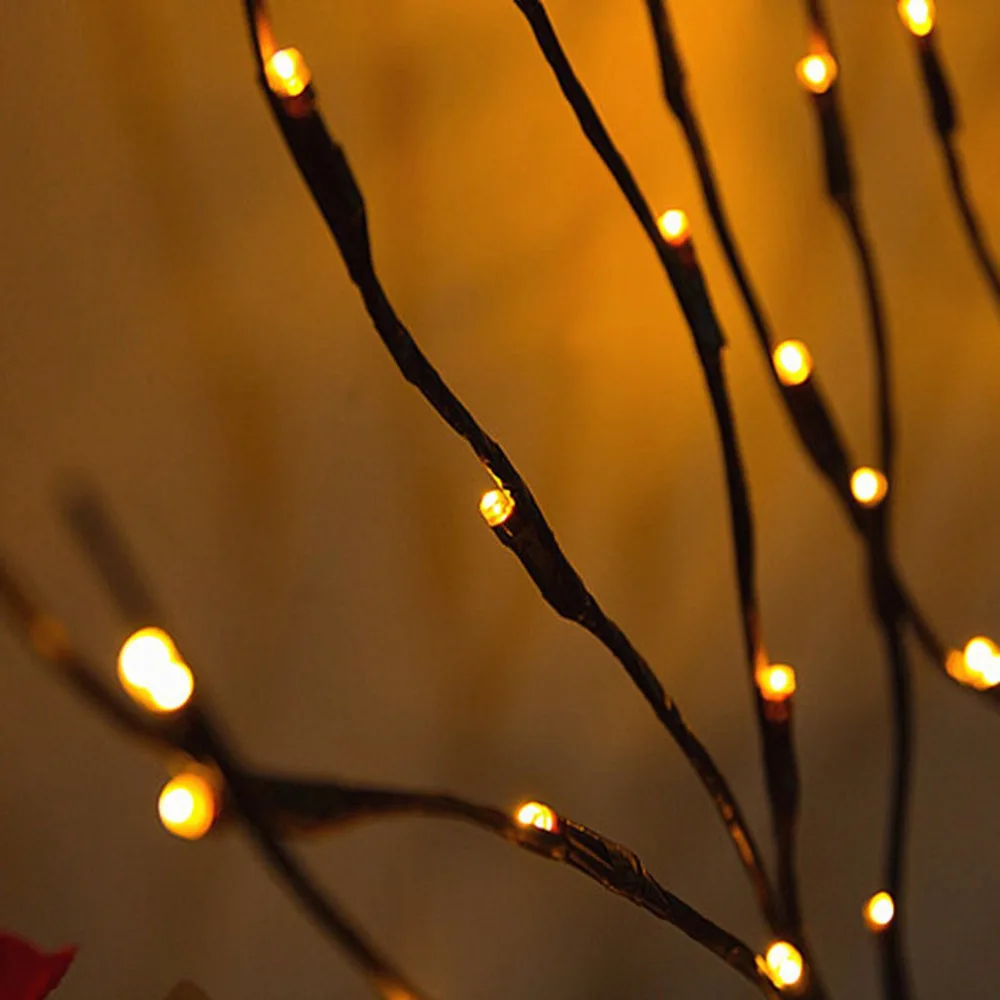 20 светодиодных струн свет моделирование ветка Фея свет Праздник дома открытый Свадебный Рождественский Декор подарки на день рождения