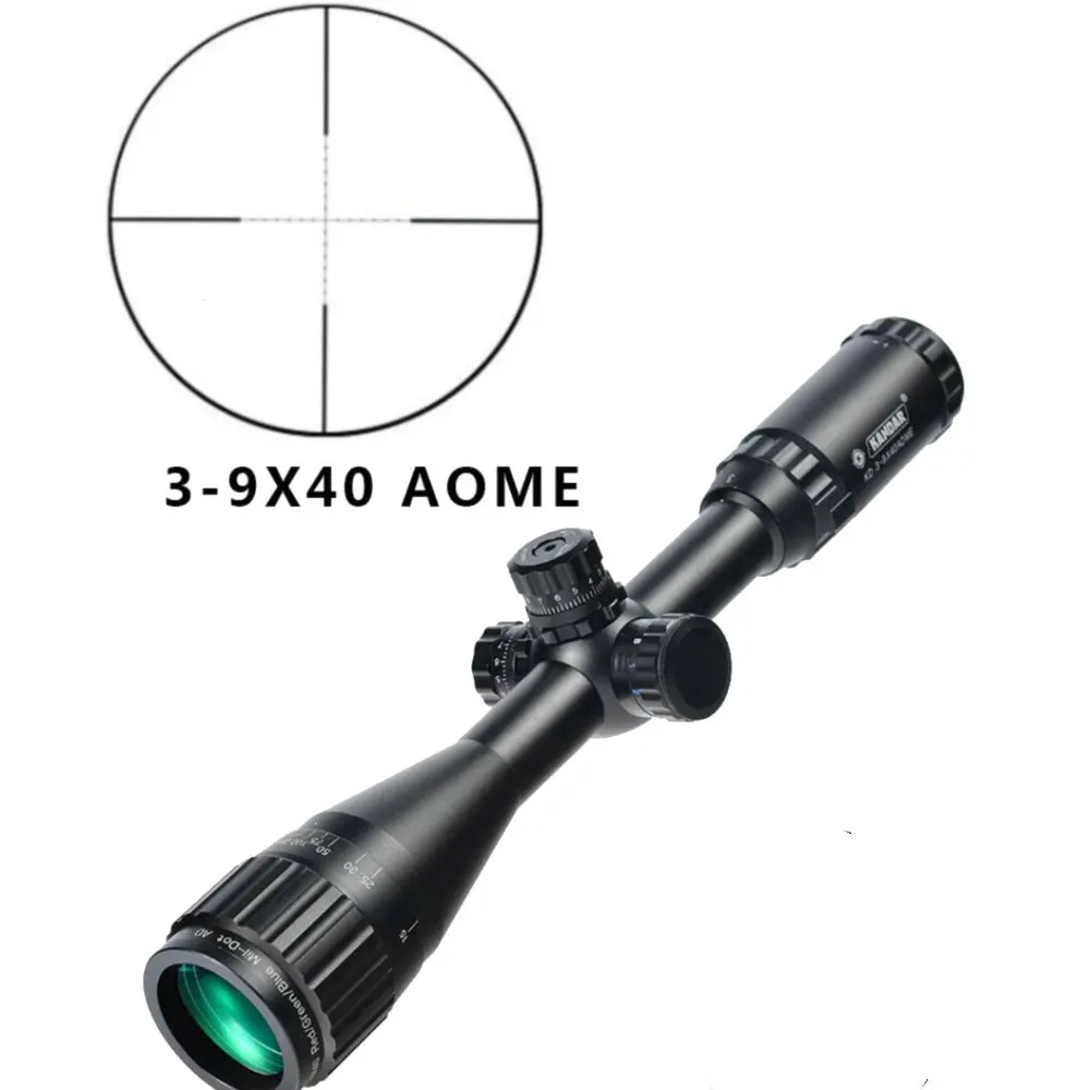 KANDAR 3-9x40 AOE Mil-dot Сетка прицел блокировка, сброс полный размер Охотничья винтовка прицел тактический оптический прицел