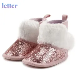 Botas de bebê recém nascido inverno primeiros caminhantes velo do bebê meninas menino sapatos neve super quente prewalkers sola macia infantil booties booties booty