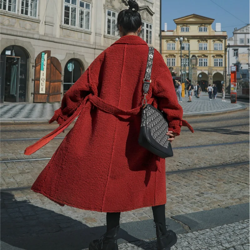 Women Coats and Jackets Long Coat Windbreaker Abrigos Mujer Invierno Plus Size Jacket Streetwear Female Fur Turn-down Collar