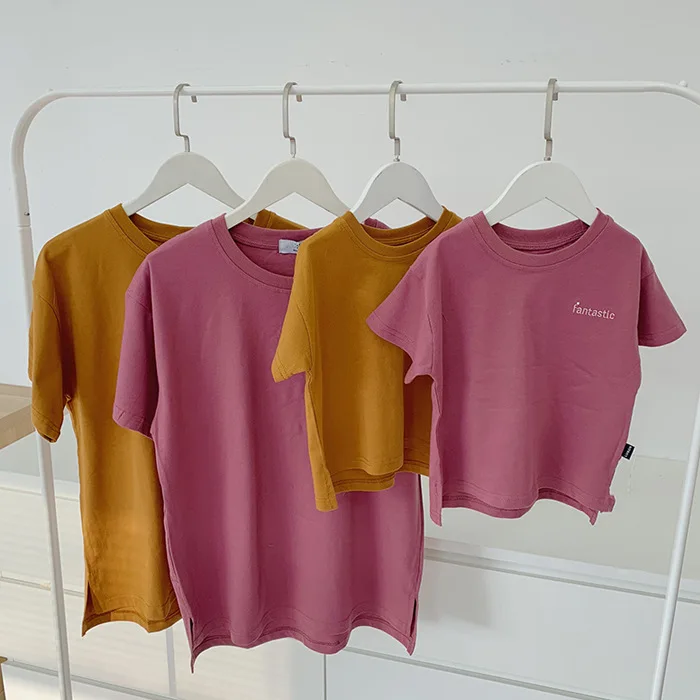 

2019 new uniform color T shirt black man and white 100% cotton shirt summer