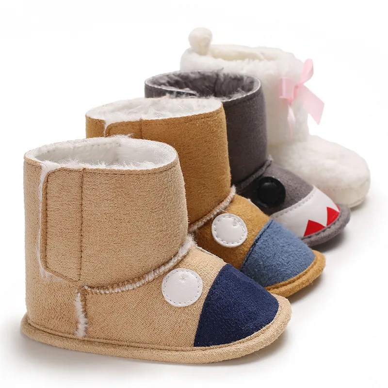 

Hai shen Yue Infant Winter New Style Snow Boots 0-1-Year-Old Men And Women Baby Soft Bottom Babies' Toddler Shoes