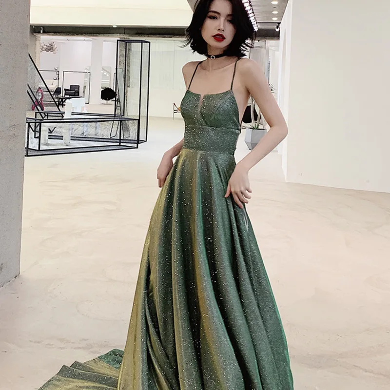 

2020 Limited Celebrity Dresses Trill With A Fairy's Evening Dress 2020 Long Banquet Temperament Noble Host Fashion Dream Girl