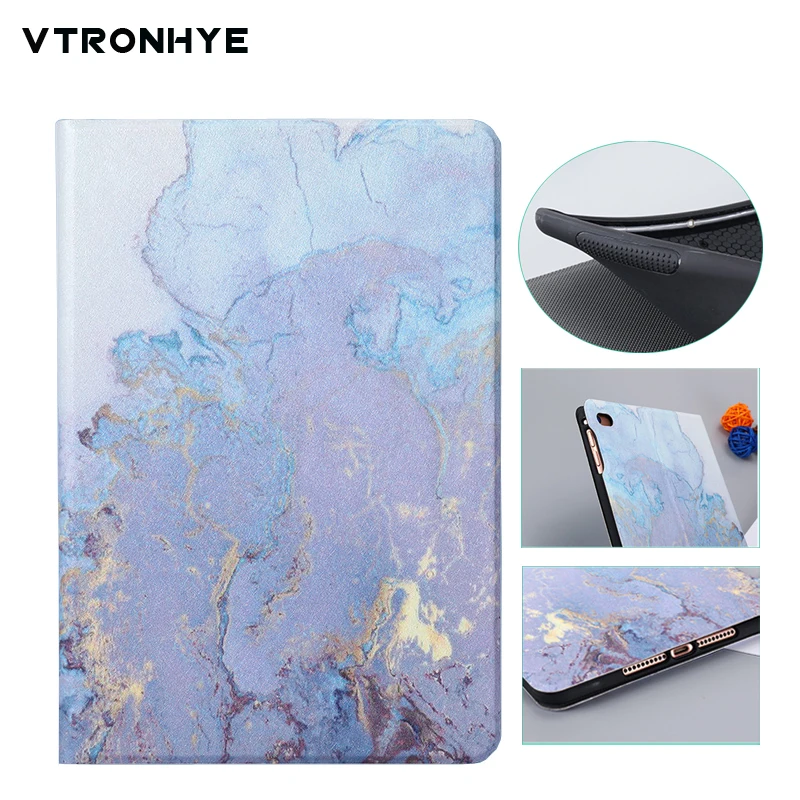 

Case for funda iPad air 10.5 2019 Marble print PU+Silicon Back Cover for iPad mini 5 2019 for iPad 2018 air 1/2 Auto Sleep