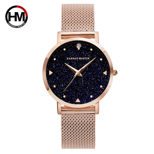 XK36-WFF Relogio Feminino Hannah Martin люксовый бренд DW стиль женские часы Япония движение розовое золото водонепроницаемые женские кварцевые часы - Цвет: XK36-WFF