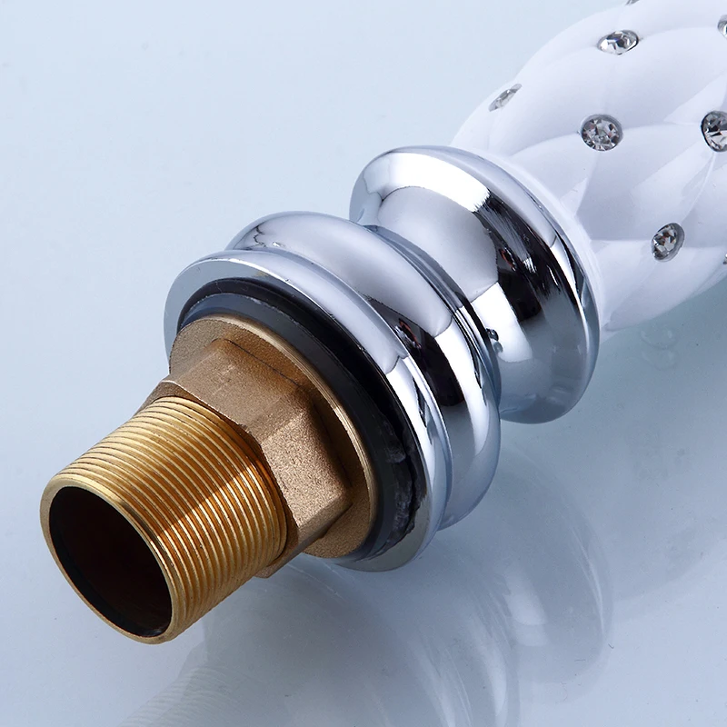 Смеситель для умывальника из латуни с бриллиантом, кран для ванной комнаты, Золотой смеситель с одной ручкой, кран для горячей и холодной умывальника, torneiras banheiro
