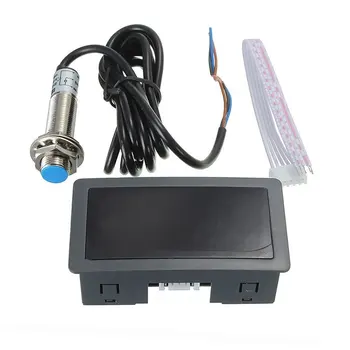 

4 Digital LED Display Tachometer RPM Speed Meter High Precision Tachometer With Hall Proximity Switch Sensor NPN