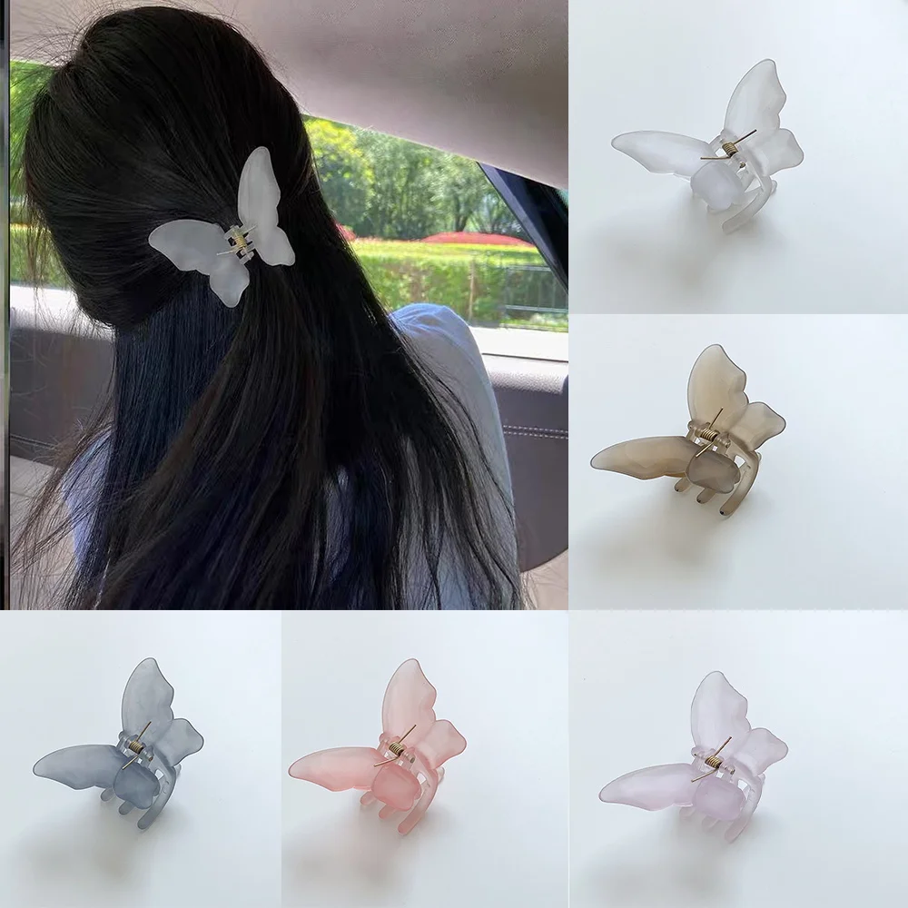 Frauen Kleine Schmetterling Haar Klaue Acryl Klaue Clip Mädchen Süße Haarnadel Krabben Haar Clips Chic Haar Clip Mode Haar Zubehör