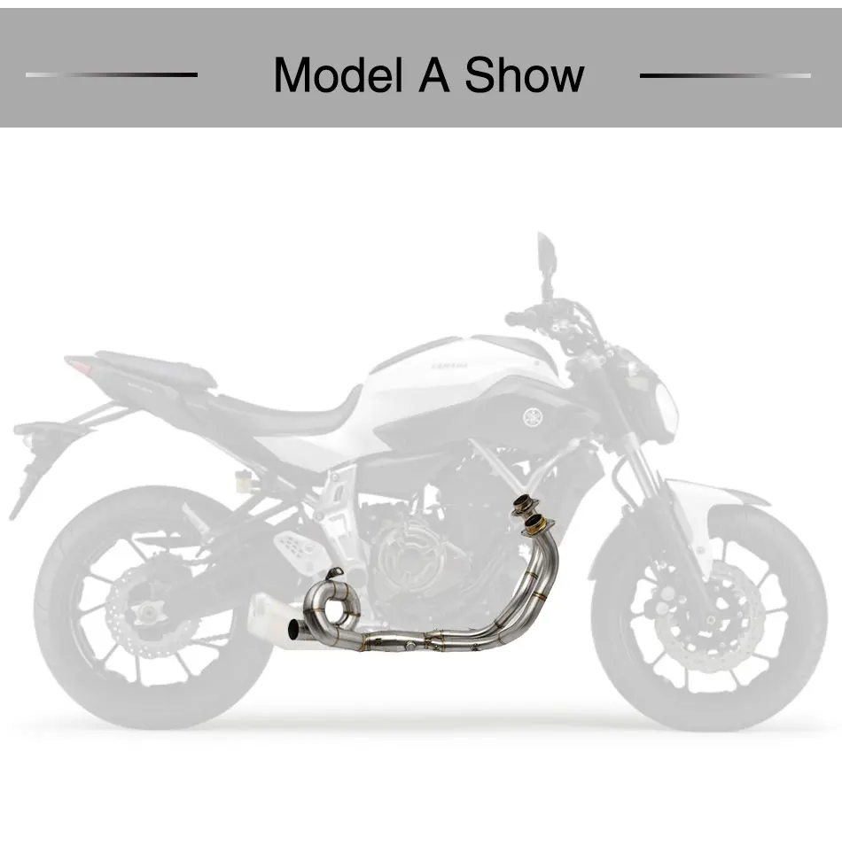 ZSDTRP для Yamaha MT07 FZ-07 MT-07 2013- выхлопная труба мотоцикла полная система Модифицированная Передняя средняя Соединительная труба глушитель