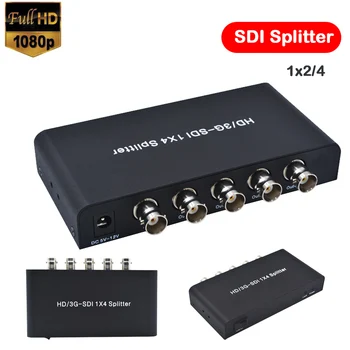 

4-port SDI Splitter 1X4 matrix Camera-To-SDI Repeater Extender Synchronous Separation HD/3G 1080p switcher for display/amplifier