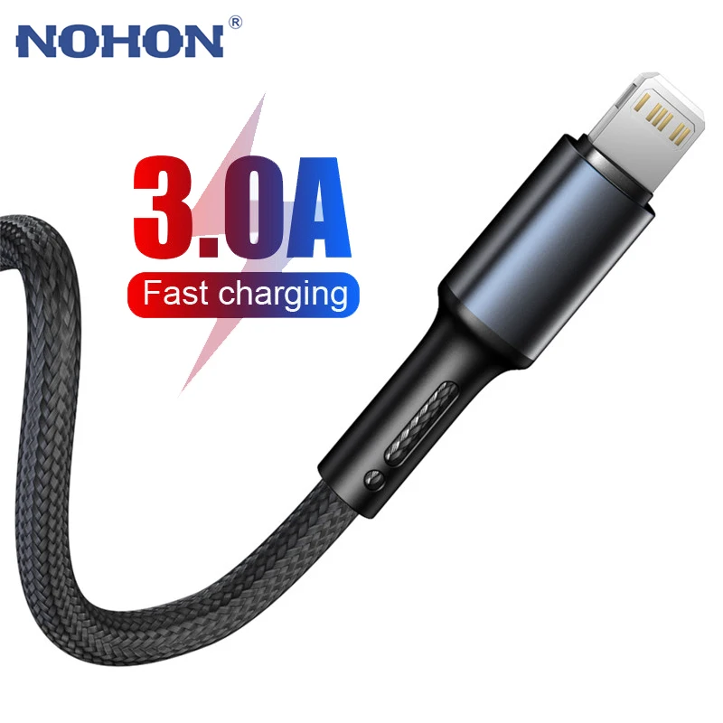 1 м 2 3 USB кабель для зарядки передачи данных Apple iPhone 13 12 11 XS X XR 6 6s 7 8 Plus 5 5S iPad длинный