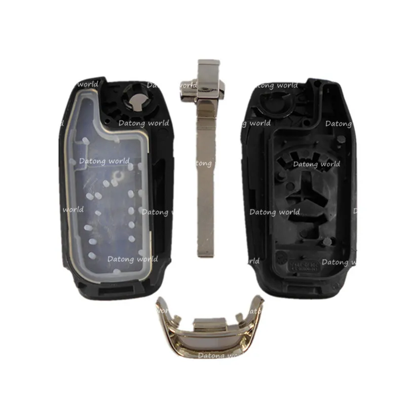 Datong World Filp автомобильный чехол для дистанционного ключа для Ford Fusion Edge Explorer 2013- 2+ 1 кнопка Замена ключа автомобиля чехол для Ford