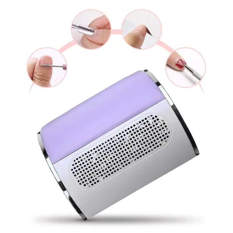 

40W Nail Suction Dust Collector Large Size Strong Nail Vacuum Cleaner Machine Low Noisy with 2 bags Salon Tool US/EU plug