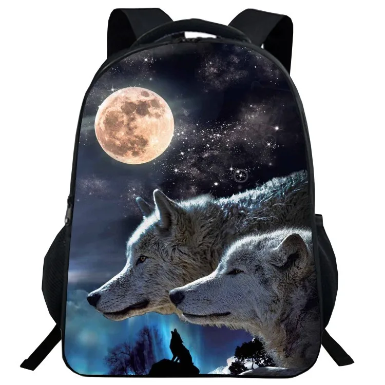 18 Школьный рюкзак lue Wolf для подростков, мальчиков и девочек, детская школьная сумка, набор студенческих книг, сумки Mochila Escolar - Цвет: 18