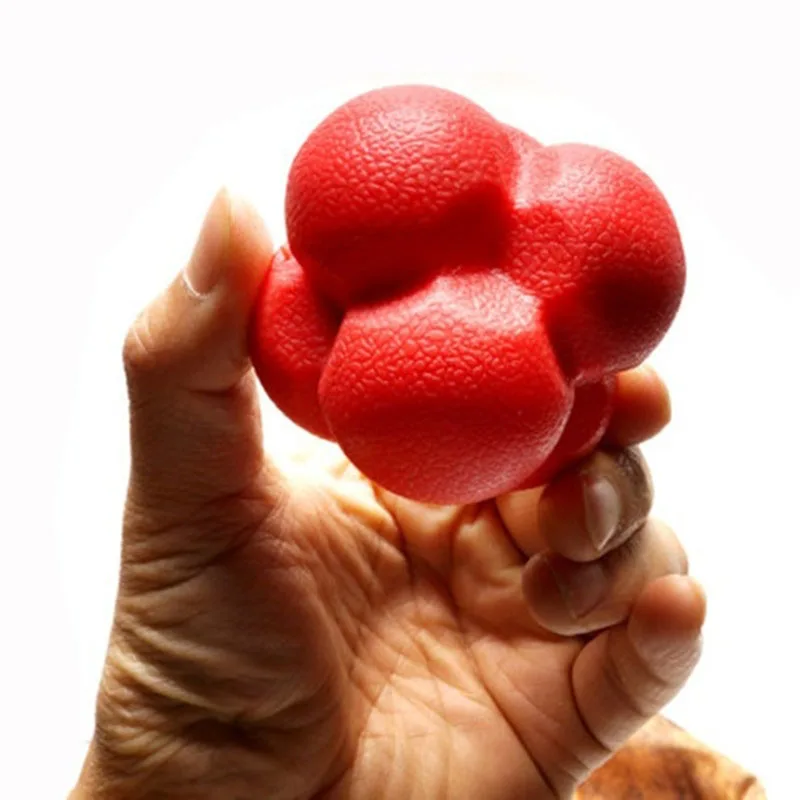 5.5cm High Level Hexagonal Reaction Ball For Improve Agility Coordination Reflex Exercise Sports Fitness Workout Training Ball