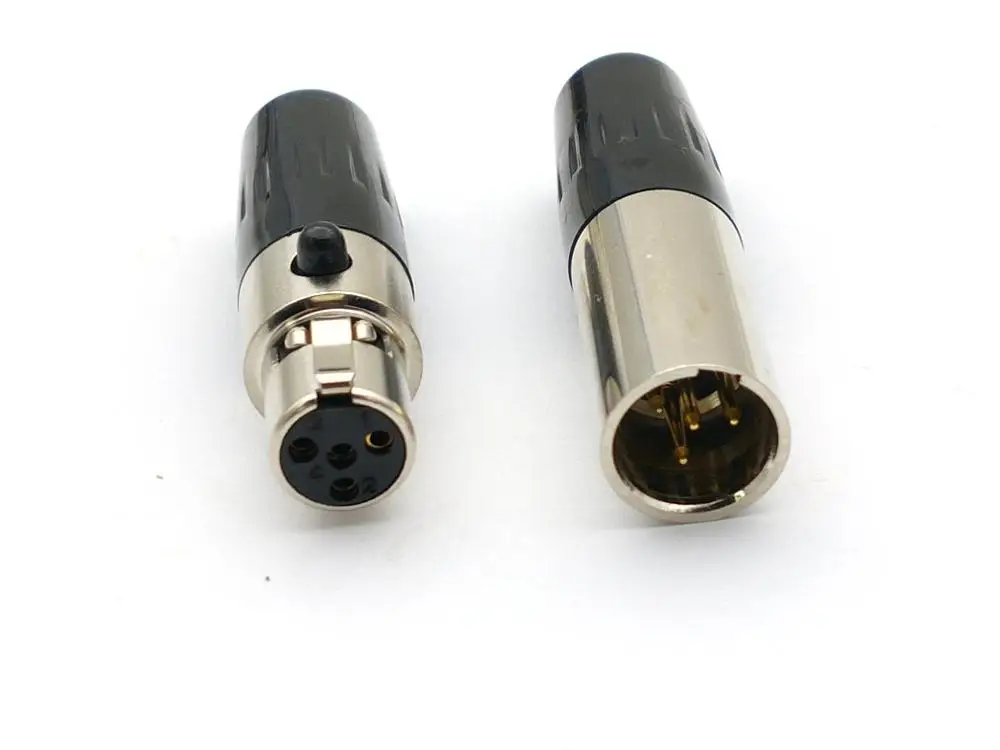 10 комплектов TA4F Mini XLR (10 4 контактный разъем + мини штекер) кабель сделай сам|cable