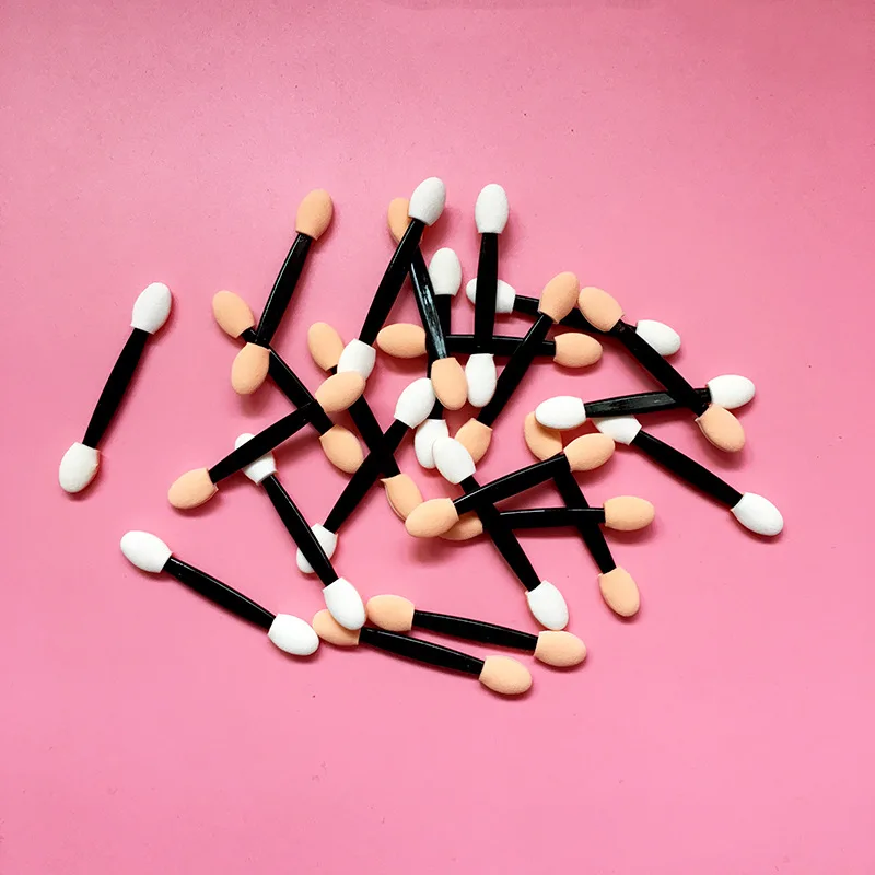 Fashion Disposable Eyeshadow Brushes Make up Dual Sided Sponge Nylon Sets Eye Shadow Brushes For Cosmetic 2