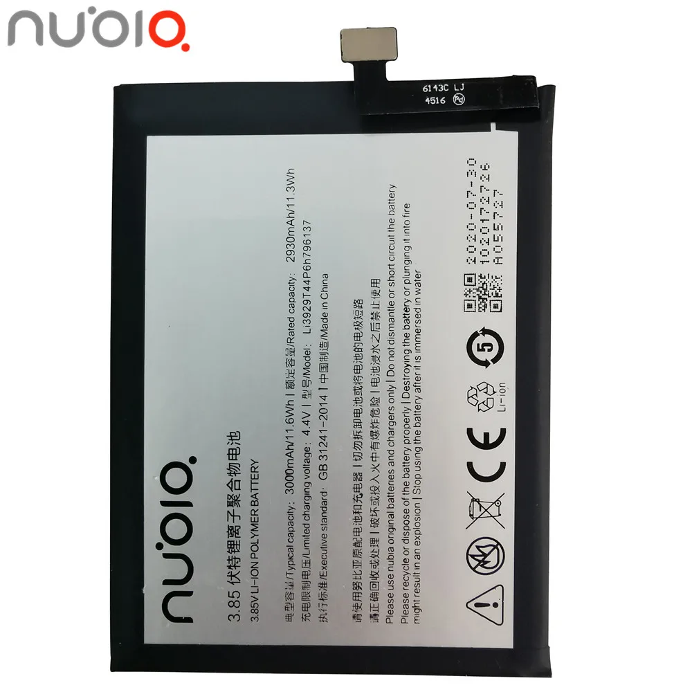 100% Оригинальный аккумулятор Li3929T44P6h796137 для ZTE Nubia Z11miniS Z11 miniS NX549J Z17mini Z17 mini NX569H NX569J