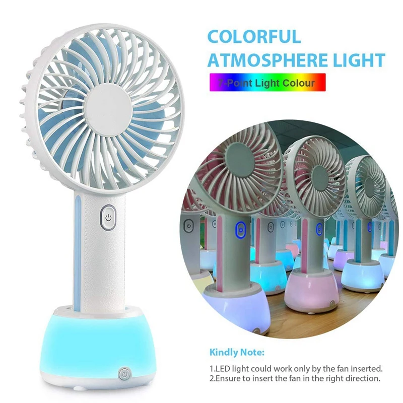 Portable Mini Fanmini Fan Led Night Light Small Fan Portable USB Charging at Any Time to Cool Down