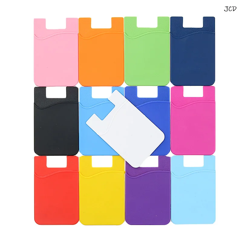 

11 Color Adhesive Sticker Mobile Phone Back Cards Wallet Case Credit ID Card Holder Cell Phone Card Holder Pocket 5.5 x 8.5cm