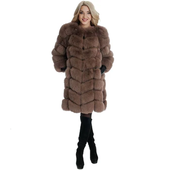 

Yaxez 2019 Faux Fur Fox Artifical Fur Coat Women Winter Elegant Long Faux Fur Coat Overcoat Female Faux Fur Warm Jacket Coat
