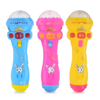 

Flashing Projector Microphone Model Lighting Toys Wireless Music Karaoke Micro Kids Toy Gift Creative Funny Dynamic Shine New