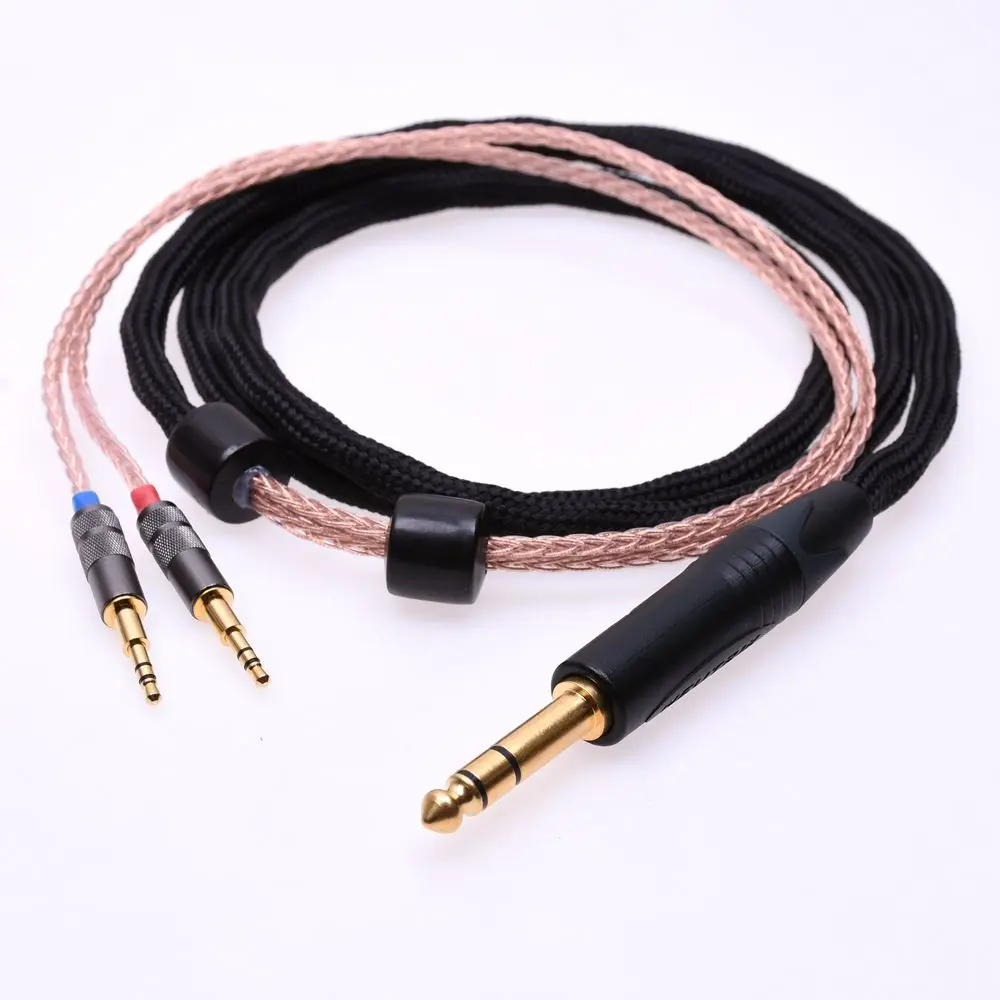 Цвет Черный; Каблук 16 ядер 5N Pcocc кабель 2x2,5 мм для Hifiman HE1000 HE400S He400i HE-X HE560 Oppo PM-1 PM-2 обновление наушников - Цвет: Copper Cable 2M