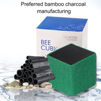 

Water Purifier Eco-Aquarium Fish Tank Activated Carbon Clean Filter Cubes Fish Tank Filter MYDING