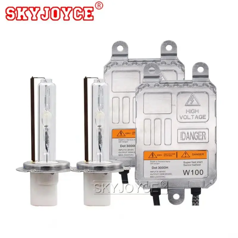 SKYJOYCE hid xenon kit H4 100W H1 H11 9005 9006 880 D2H D2Y H7 100W driver hid ballast headlight 12V 4300K 6000K 8000K car light (3)
